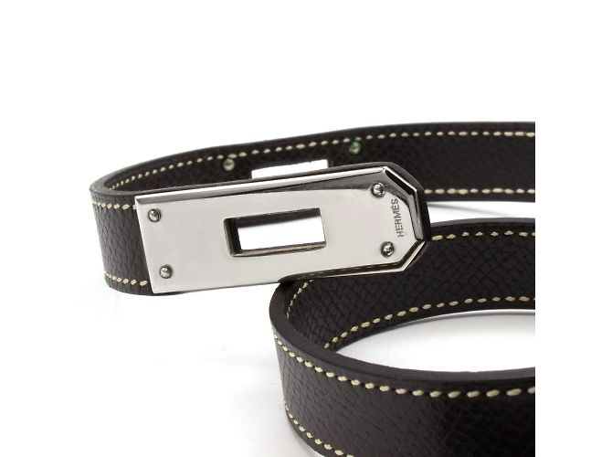 Pulsera Hermès Kelly Double Tour. Gris - vista 4