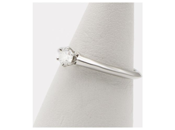Tiffany & Co Solitaire Diamantring Platin 0,20ct Größe 51 Silber - Ansicht 6
