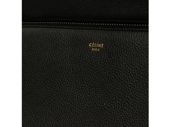 Céline Bolso Celine Edge en cuero negro, con un solo asa de cuero negro para un fácil transporte. - vista 8