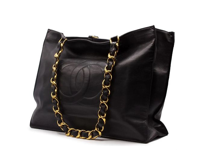 Borsa Chanel CC in pelle d'agnello nera Nero - vista 2