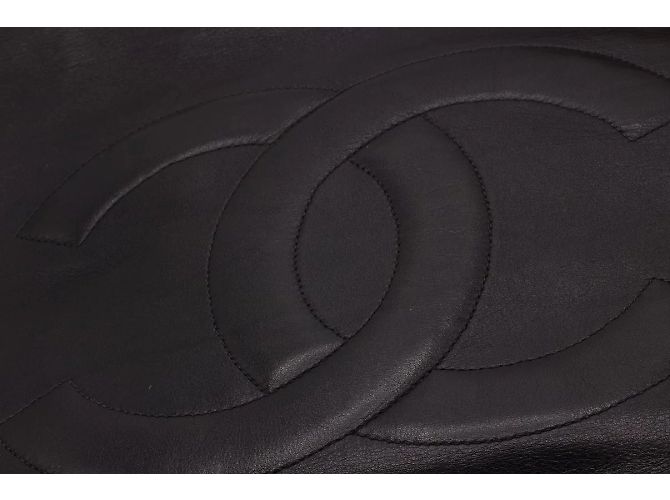 Borsa Chanel CC in pelle d'agnello nera Nero - vista 6