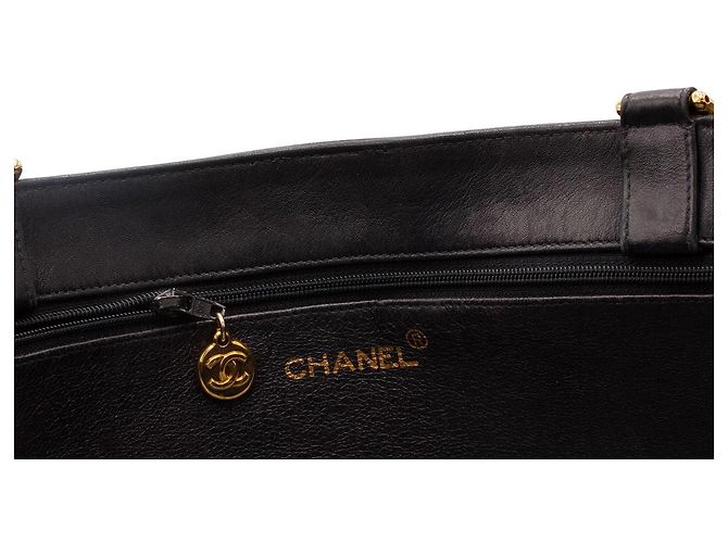 Borsa Chanel CC in pelle d'agnello nera Nero - vista 7