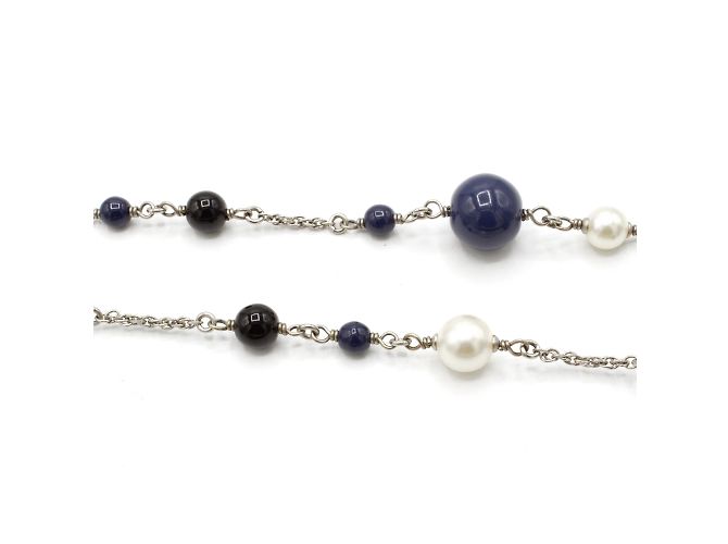 Superbo collier lungo di Chanel. Argento - vista 6