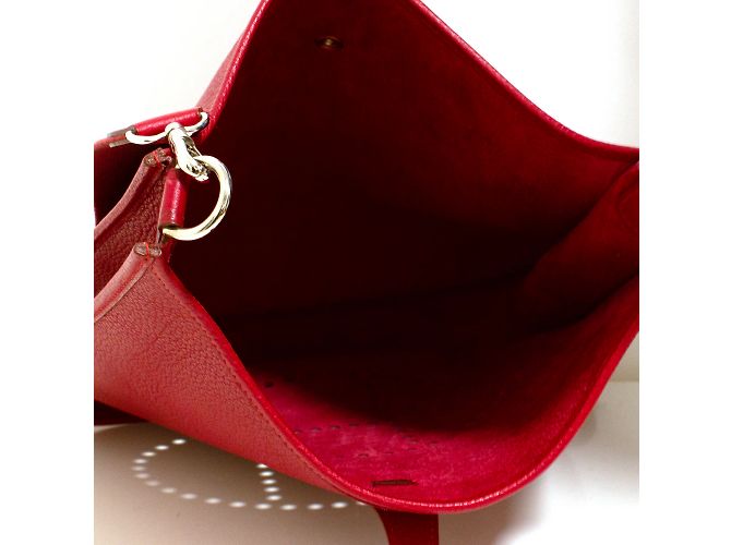 Hermès Evelyne Schultertasche. Rot - Ansicht 5