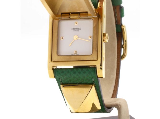 Orologio da donna Hermès Médor placcato oro D'oro - vista 2