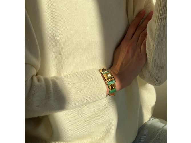 Orologio da donna Hermès Médor placcato oro D'oro - vista 4