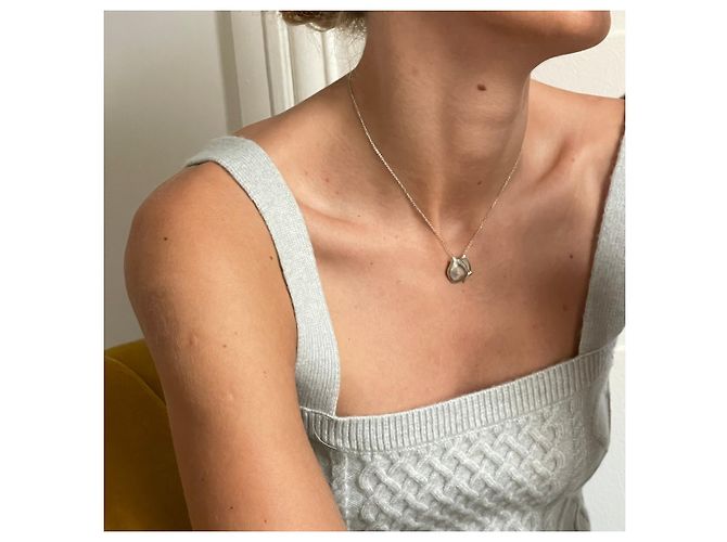 Collana Farfalla Tiffany & Co Argento e Oro Giallo 18K - vista 4