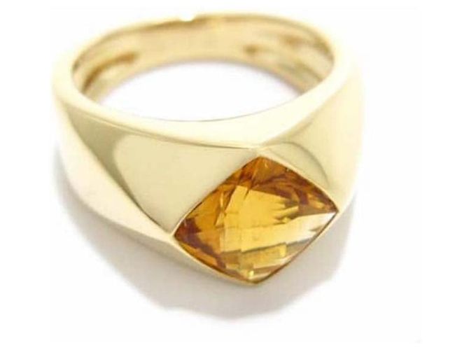 Anello Chanel geometrico in oro giallo 18 carati e citrino D'oro - vista 2