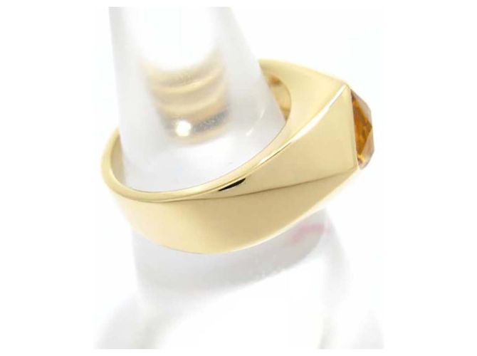 Anello Chanel geometrico in oro giallo 18 carati e citrino D'oro - vista 4