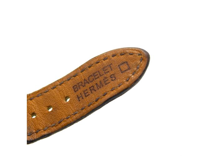 Relógio Hermès Arceau Automático de Aço e Couro de Crocodilo Prata - vista 10