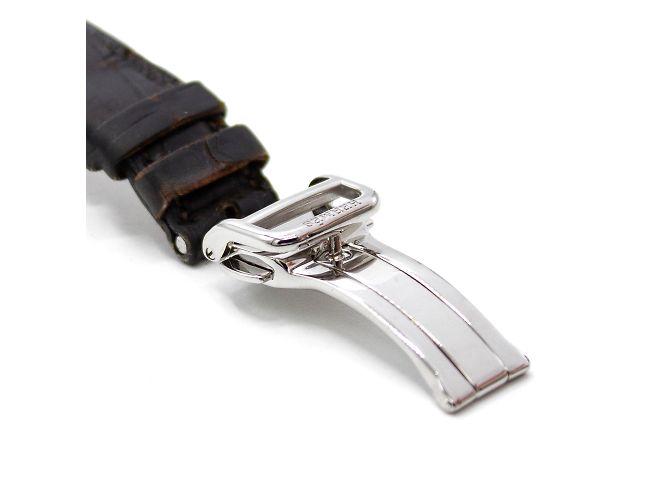 Relógio Hermès Arceau Automático de Aço e Couro de Crocodilo Prata - vista 9