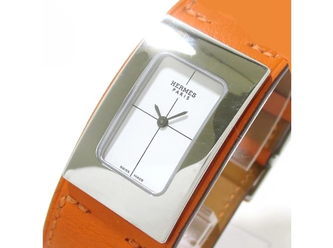 Hermès "Cherche Midi" Uhr (Modell CM1.210). Orange - Ansicht 6