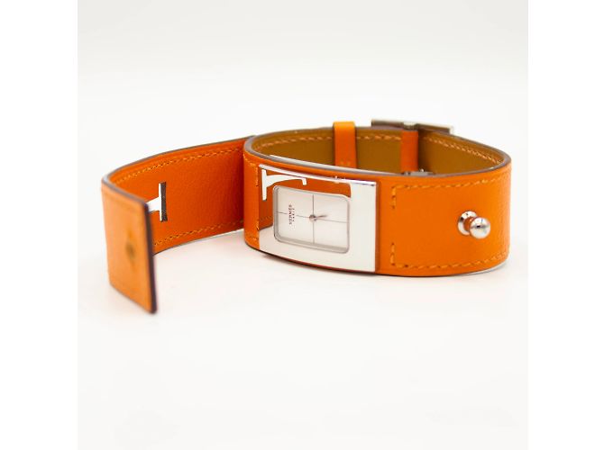 Hermès "Cherche Midi" Uhr (Modell CM1.210). Orange - Ansicht 9