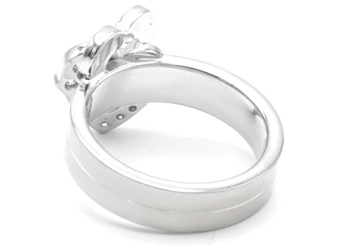 Anello Cartier due cuori intrecciati in oro bianco e diamanti Argento - vista 3