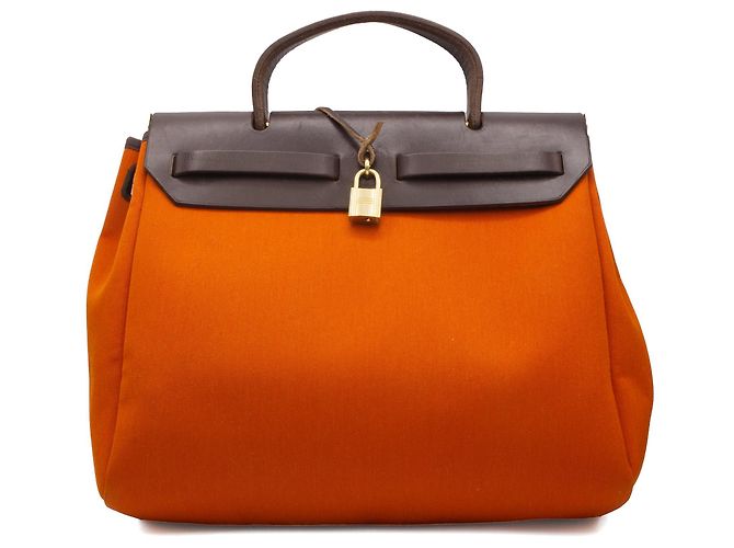 Bolso Herbag de Hermès. Naranja - vista 2