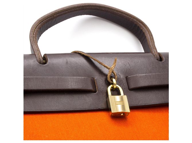 Bolso Herbag de Hermès. Naranja - vista 3