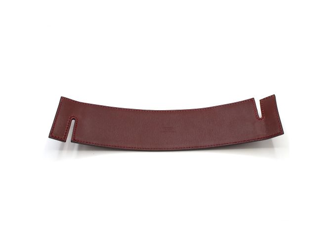 Bracciale Hermès in pelle bordeaux Bordò - vista 5