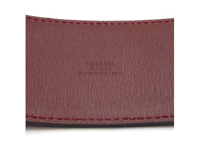 Bracciale Hermès in pelle bordeaux Bordò - vista 6