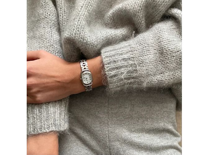 Orologio Hermès, modello Rallye RA1.210 (PM / modello piccolo) per donna. Argento - vista 2