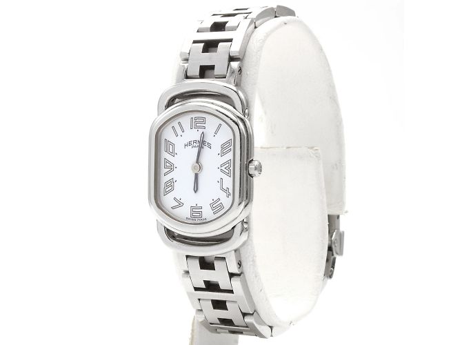 Orologio Hermès, modello Rallye RA1.210 (PM / modello piccolo) per donna. Argento - vista 3