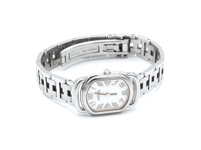 Orologio Hermès, modello Rallye RA1.210 (PM / modello piccolo) per donna. Argento - vista 4