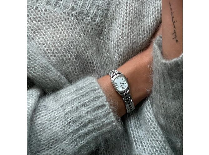 Orologio Hermès, modello Rallye RA1.210 (PM / modello piccolo) per donna. Argento - vista 5