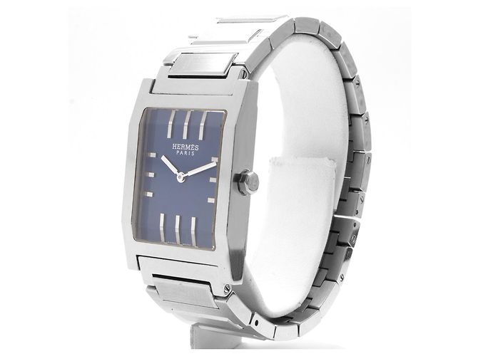 Orologio Hermès Tandem acciaio quadrante blu Argento - vista 2