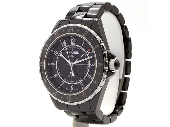 Chanel J12 GMT Uhr aus schwarzer Keramik - Ansicht 2