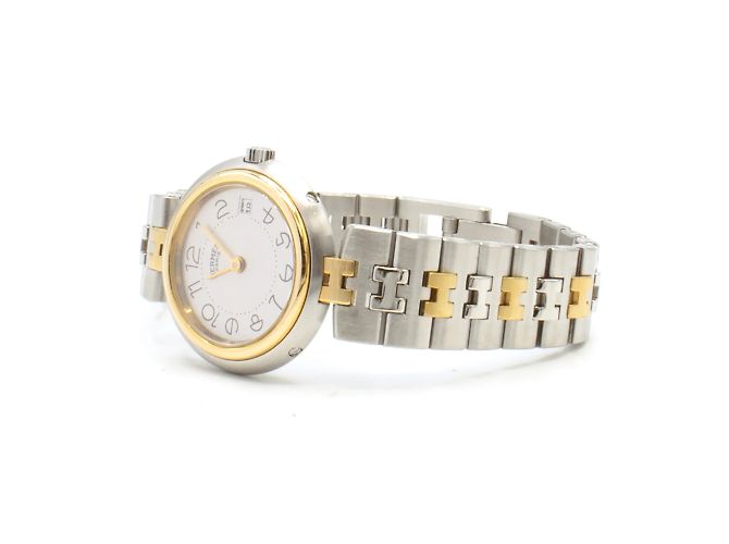 Relógio Hermès em ouro/aco em muito bom estado, modelo "Profile" Dourado - vista 4