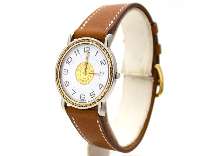 Sellier-Uhr von Hermès. Golden - Ansicht 2