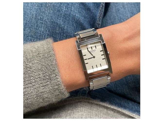 Orologio Hermès Tandem TA1.710 modello misto (uomini e donne). Argento - vista 7