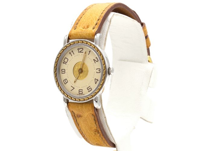Relógio Sellier da Hermès. Dourado - vista 2