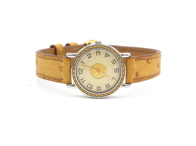Relógio Sellier da Hermès. Dourado - vista 4