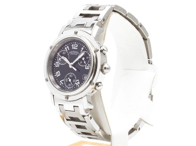 Hermès Relógio Hermes Clipper Chrono em aço Prata - vista 2