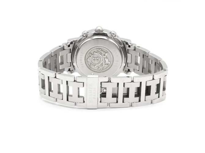 Hermès Relógio Hermes Clipper Chrono em aço Prata - vista 4