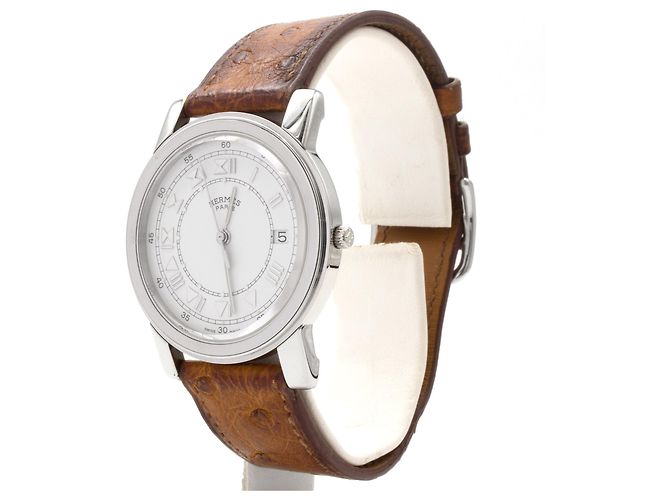Hermès Hermes Carrick Uhr aus Stahl. Silber - Ansicht 2