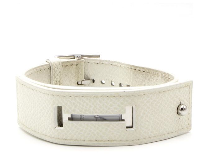 Hermès "Cherche Midi" Uhr. Weiß - Ansicht 4
