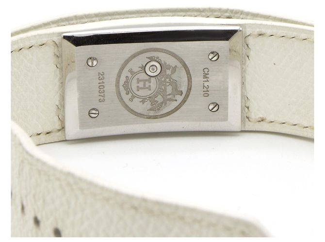 Hermès "Cherche Midi" Uhr. Weiß - Ansicht 5