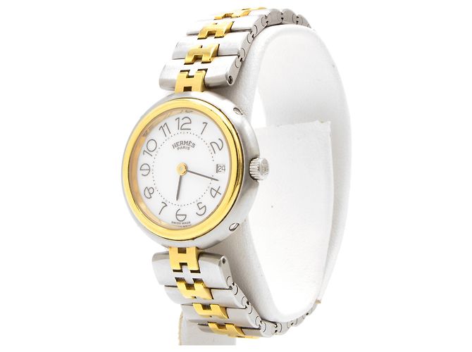 Espléndido reloj Hermès de oro/acero en muy buen estado, modelo "Profile". Dorado - vista 2