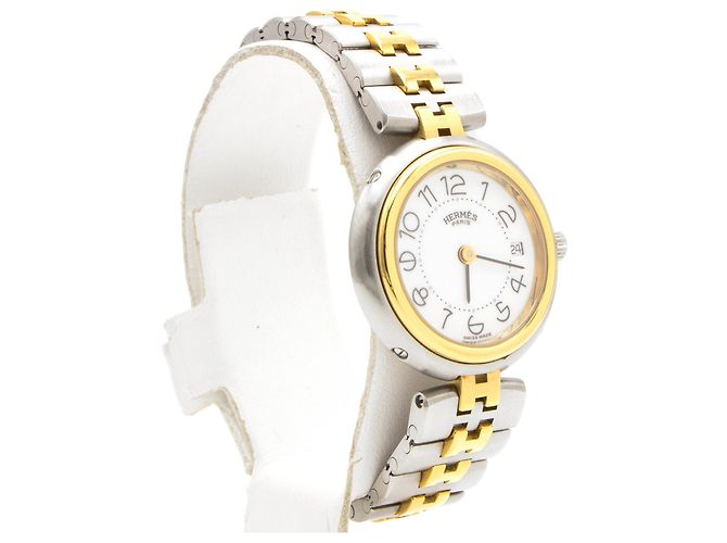 Espléndido reloj Hermès de oro/acero en muy buen estado, modelo "Profile". Dorado - vista 3