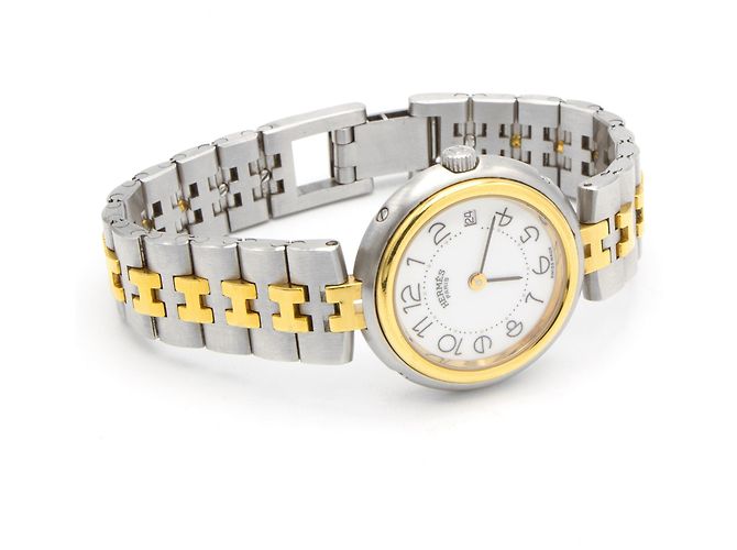 Espléndido reloj Hermès de oro/acero en muy buen estado, modelo "Profile". Dorado - vista 4