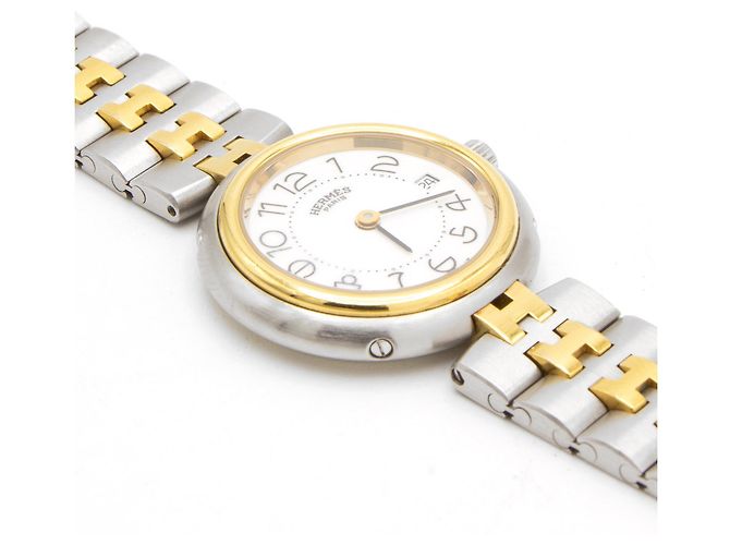 Espléndido reloj Hermès de oro/acero en muy buen estado, modelo "Profile". Dorado - vista 5