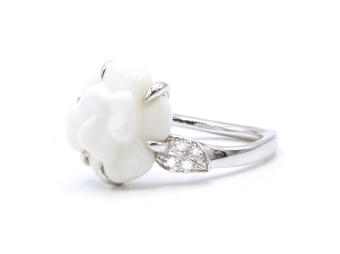 Anello Camelia Chanel, modello piccolo. Argento - vue 3