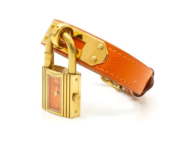 Kelly-Uhr von Hermès Orange - Ansicht 2