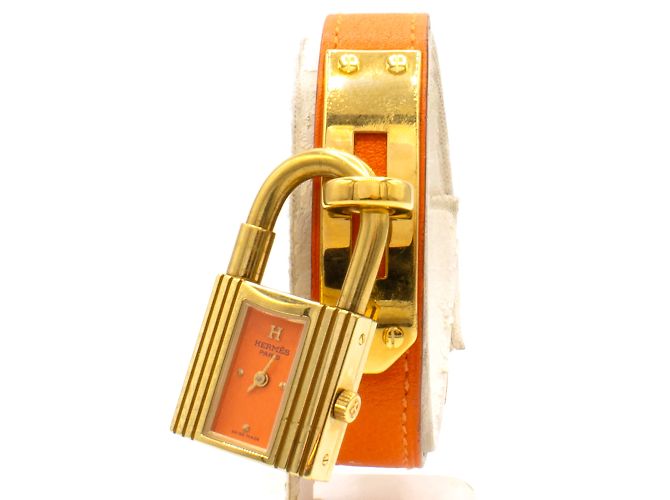 Kelly-Uhr von Hermès Orange - Ansicht 3