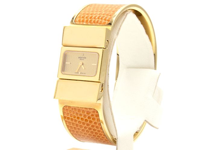 Magnifique montre Hermès Loquet, modèle LO1.210 pour femmes. Doré - vue 2