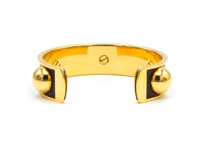 Pulseira bangle Hermès Dourado - vista 3