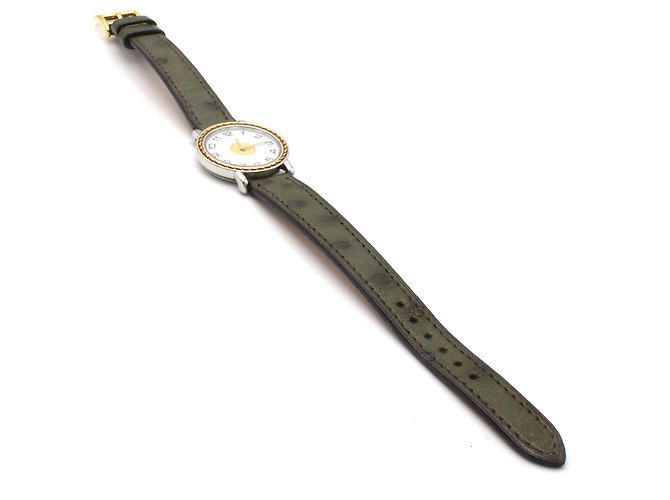 Hermès Hermes Sellier Uhr. Golden - Ansicht 4