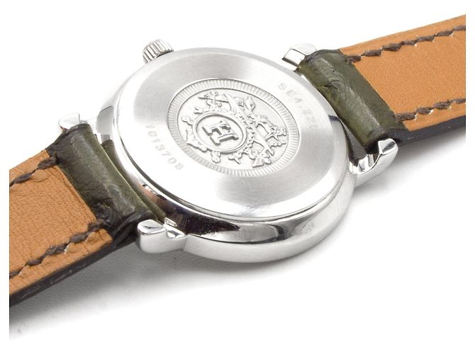 Hermès Hermes Sellier Uhr. Golden - Ansicht 5