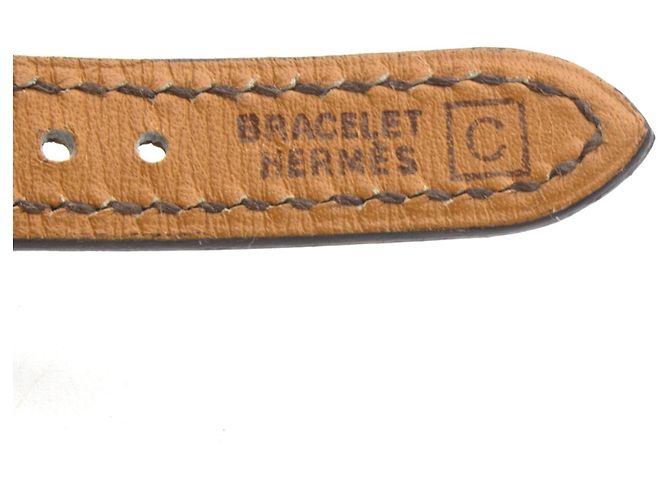 Hermès Hermes Sellier Uhr. Golden - Ansicht 6